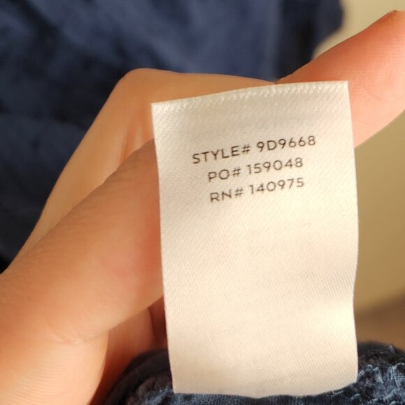 Lulus Navy Blue Swiss Dot Ruffle Lace Trim Short Sleeve Mini Dress sz S - Picture 11 of 11